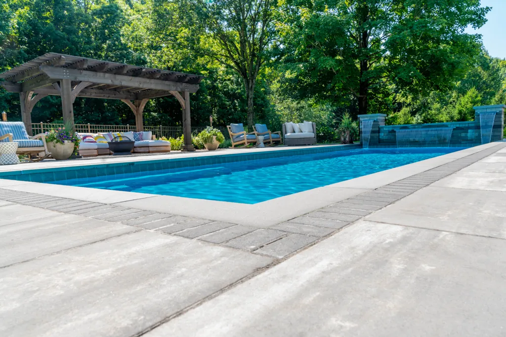 Fiberglass-Pools-Leisure-Pools-Hudson-Valley-006 Inground fiberglass pool installed by Leisure Pools Hudson Valley in Goshen, NY