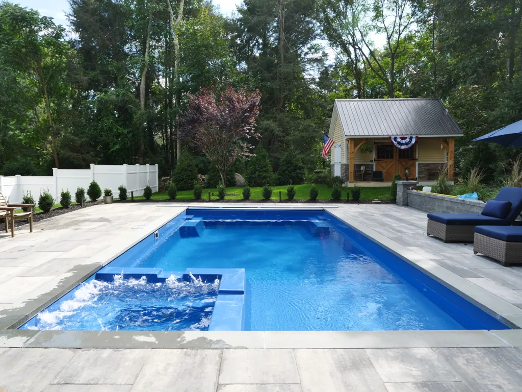 Fiberglass-Pools-Leisure-Pools-Hudson-Valley-030 Inground fiberglass pool installed by Leisure Pools Hudson Valley in Red Hook, NY